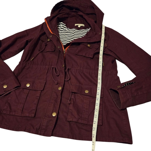 41 Hawthorn Chaplin Lined Hooded Anorak Jacket Utility Pockets Red Gold Sz Large - Picture 5 of 10